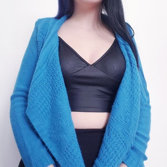 Kim Rogers Light Blue Knit Cardigan - Picture 3 of 13